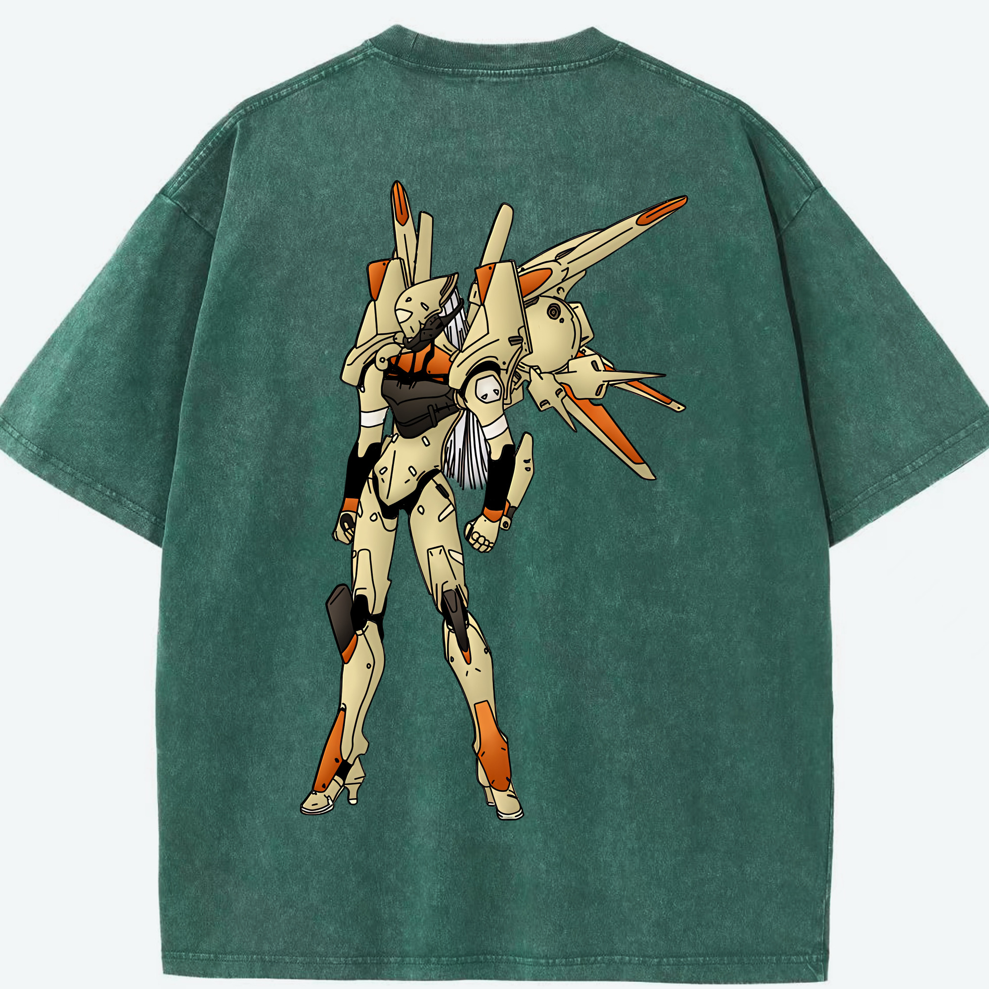 （画像用） EVA 新世紀エヴァンゲリオン 綿100% ヴィンテージ風 半袖Tシャツ（背面プリント）